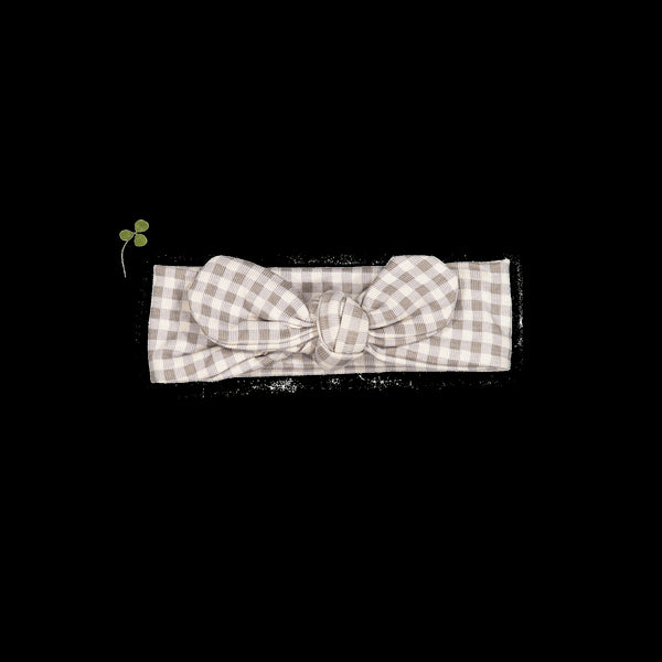 the-printed-headband-taupe-gingham Lovely Littles - Sophia's StyleHeadband-1